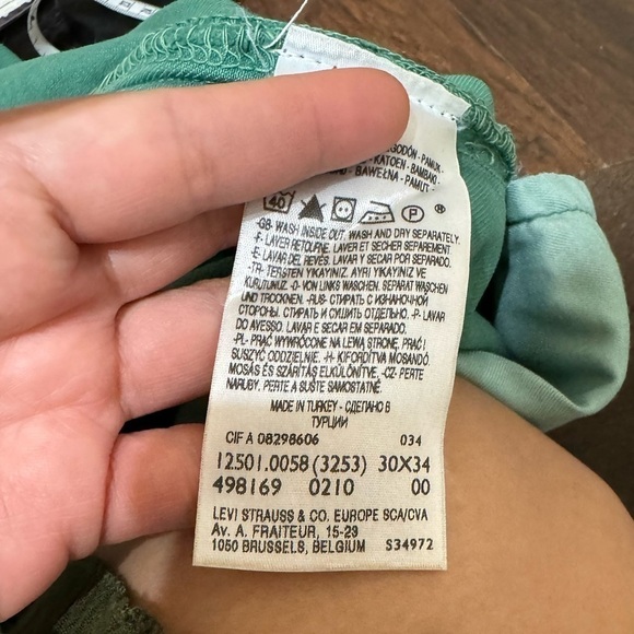 LEVI’S 501 Men’s Button Fly Jeans in Green size 30x34  GUC - Picture 15 of 16